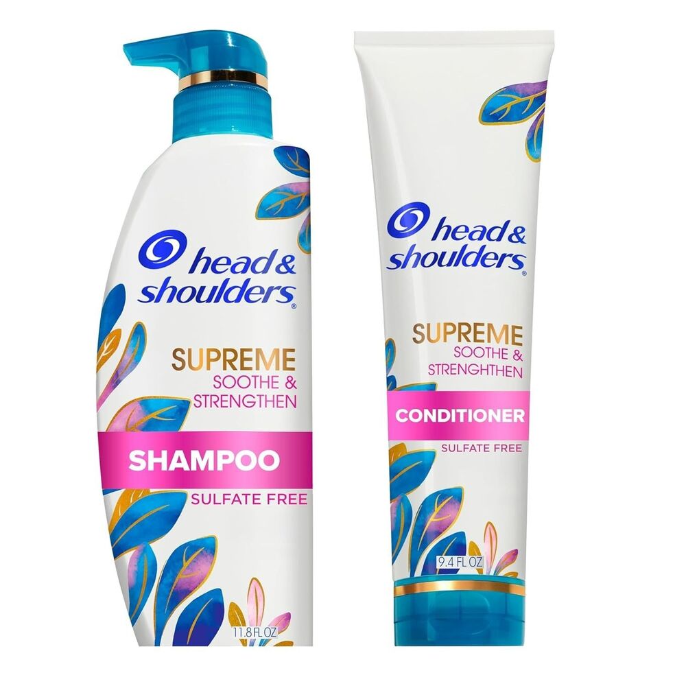Head & Shoulders Supreme Anti-Dandruff Shampoo and Conditioner Set White 21.2oz